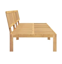 Pallet Middle Sofa Natural Wood Solid acacia wood 47.2 x 31.5 in