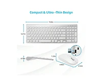 Wireless Keyboard And Mouse Combo, Wireless Usb Mouse And Computer Keyboard Set, Compact And Silent For Windows Laptop, Desktop, Pc