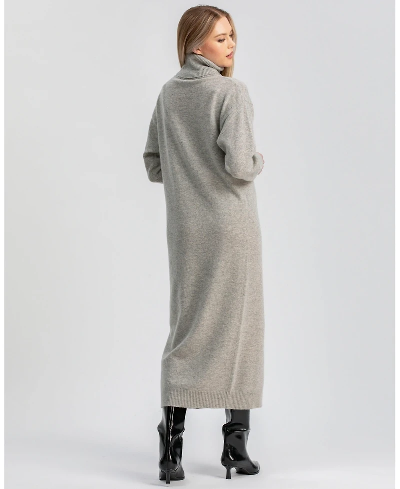 Pietro Brunelli Maternity Cozy Turtleneck Sweater Gressoney Maxi Dress