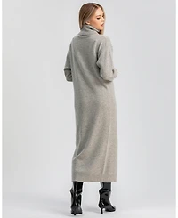 Pietro Brunelli Maternity Cozy Turtleneck Sweater Gressoney Maxi Dress