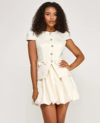 Seni & Cade Juniors' Bubble Button Bows Dress