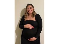 Pinkblush Maternity Light Blue Ribbed Sleeveless Dress Cardigan Set