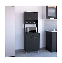 Tuhome Della 60 Pantry Black Mdf