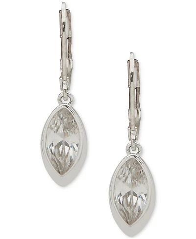 Anne Klein Cubic Zirconia Navette Drop Earrings