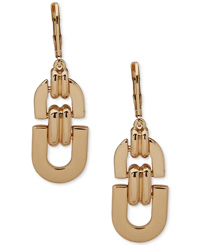 Anne Klein Gold-Tone Linked Chain Drop Earrings