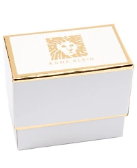 Anne Klein Cubic Zirconia Crystal Gold-Tone Orbital Bangle Bracelet