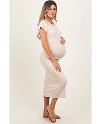 Pinkblush Maternity Basic Crewneck Midi Dress