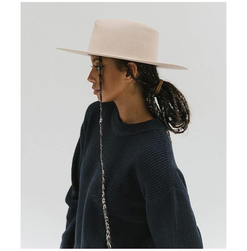 Dakota Wide Brim Felt Hat with Triangle Crown for Stylish Protection