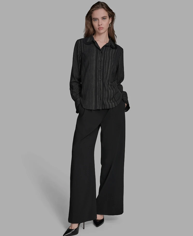 Bcbg Women's Long Sleeve Embellished Blouse