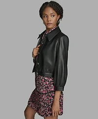 Bcbg Women's Crop Button Front Jacket