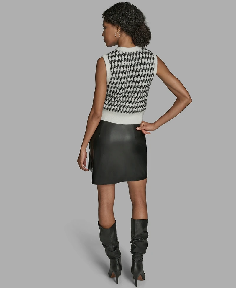 Bcbg Women's Diamond Crewneck Sweater Vest