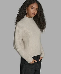 Bcbg Women's Long Sleeve Mock Neck Sweater