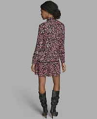 Bcbg Women's Long Sleeve Drop Waist Dress