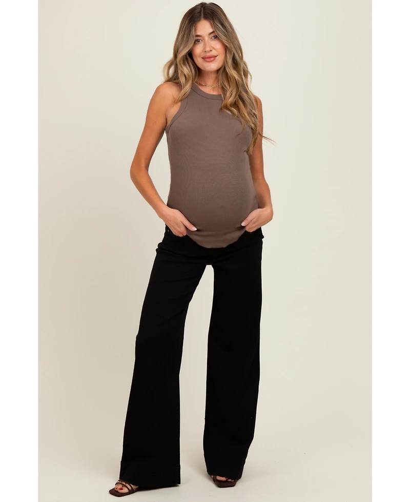 Pinkblush Maternity Black Super Wide Leg Jeans