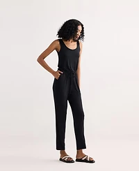 Reistor Women's Relaxed Drawstring Jumpsuit Black