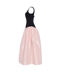 Milla Women's Corset Dress On Straps With A Glossy Midi Skirt