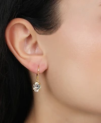 2028 Gold Tone Crystal Drop Leverback Earring