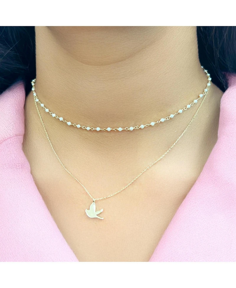 The Lovery Gold Dove Necklace 14K Gold