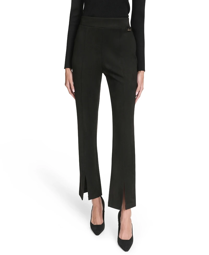 Halston Women's Mid Rise Pleated Trousers