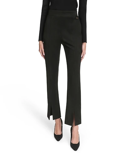 Halston Women's Mid Rise Pleated Trousers