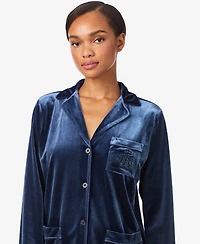 Lauren Ralph Women's Long Sleeves Notch Collar Pajama Set