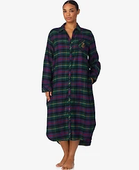 Lauren Ralph Plus Long Sleeve Sleepshirt