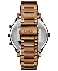 Diesel Men's Mr. Daddy Slim Quartz Three-Hand Date Brown Stainless Steel Watch, 54mm