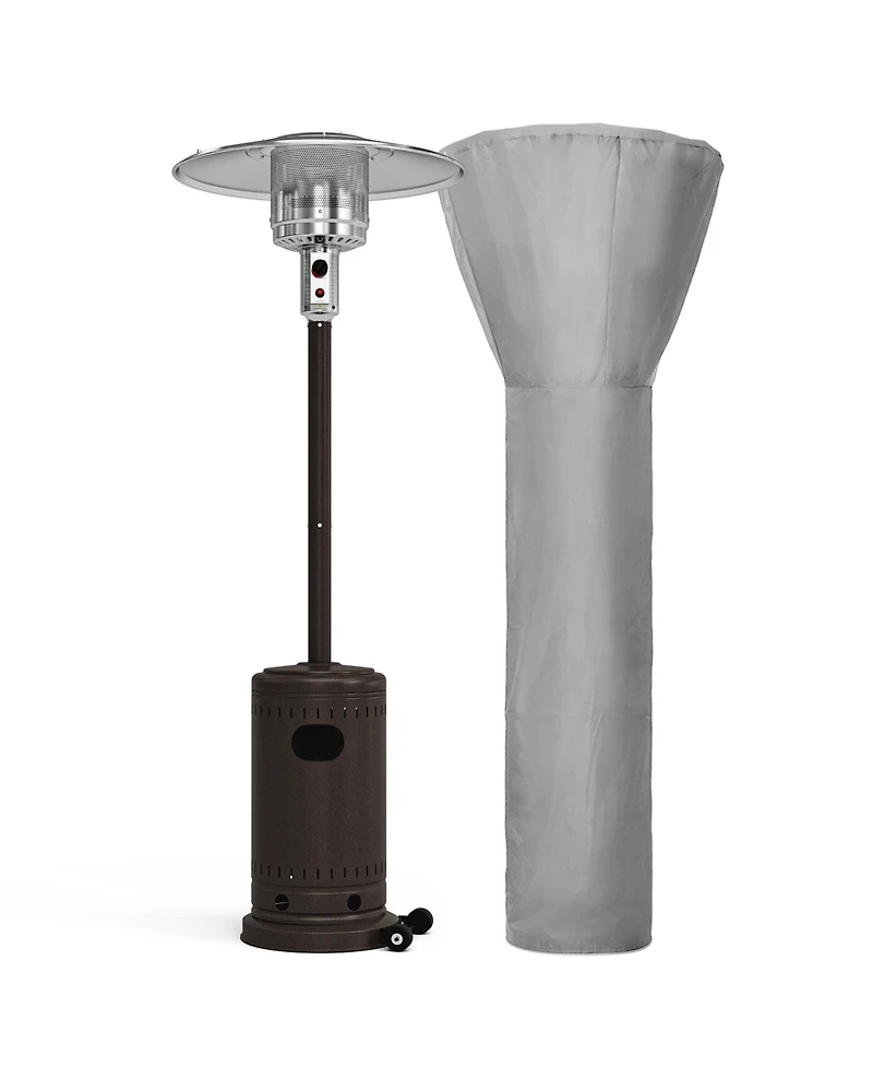 Pamapic 48000 Btu Outdoor Propane Patio Heater with Cover and Wheels
