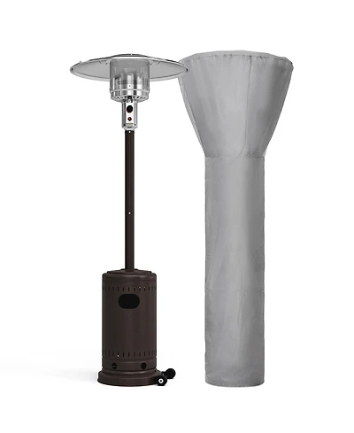 Pamapic 48000 Btu Outdoor Propane Patio Heater with Cover and Wheels