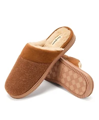 Dearfoams Men's Owen Mixed Material Scuff Slipper