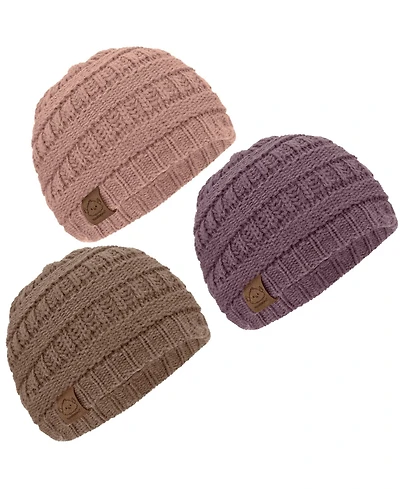 KeaBabies 3pk Warmzy Baby Beanies, 0-36 months Hats, Winter Hat for Newborn, Infant, Toddlers, Boys, Girls