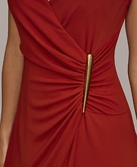 Donna Karan New York Women's V-Neck Midi Dress