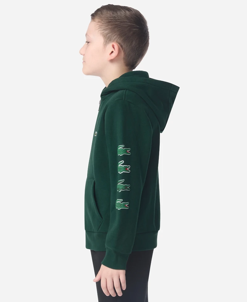 Lacoste Boys 8-20 Graphic Logo Print Full-Zip Hoodie