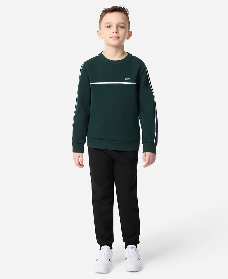 Lacoste Boys 8-20 Micro Taping Crewneck Sweatshirt