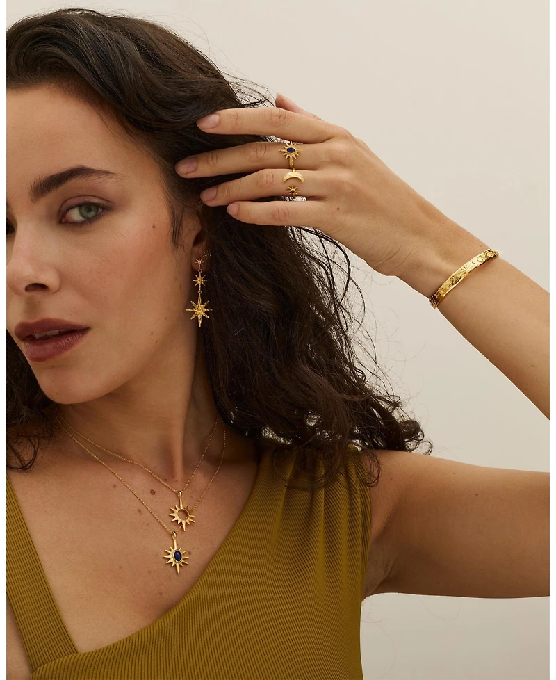 Ottoman Hands Lapis Star Pendant Necklace