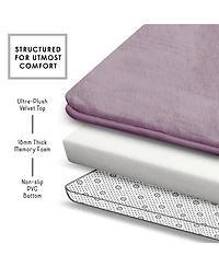 3 Piece Ultra Soft Non-Slip Plush Memory Foam Bath Rug Set - Small, Large & Contour Tiled Design