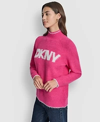 Dkny Jeans Women's Tinsel Logo Detail Sweater