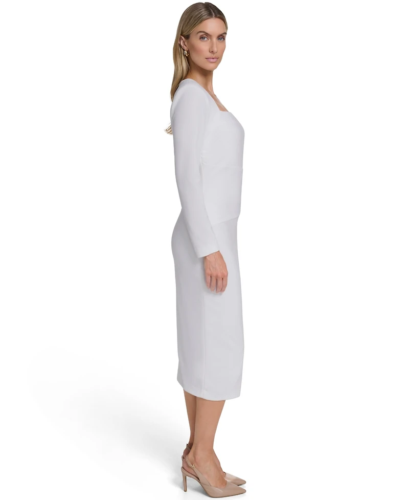 Calvin Klein Women's Long Sleeve Midi Dress