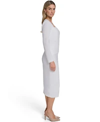 Calvin Klein Women's Long Sleeve Midi Dress