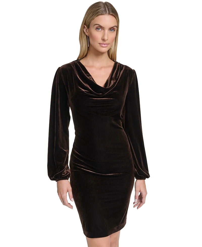 Calvin Klein Women's Cowl Neck Shift Dress