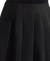 Bcx Women's Soft Stretch Twill Pleated A-Line Mini Skirt