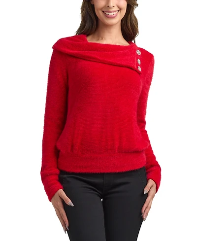 Bcx Women's Cowl Neck Mohair Top