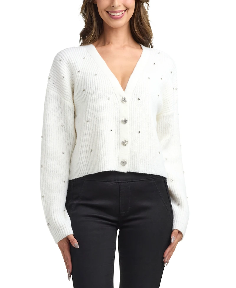 Bcx Women's V-Neck Cardigan Sweater