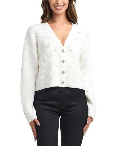 Bcx Women's V-Neck Cardigan Sweater