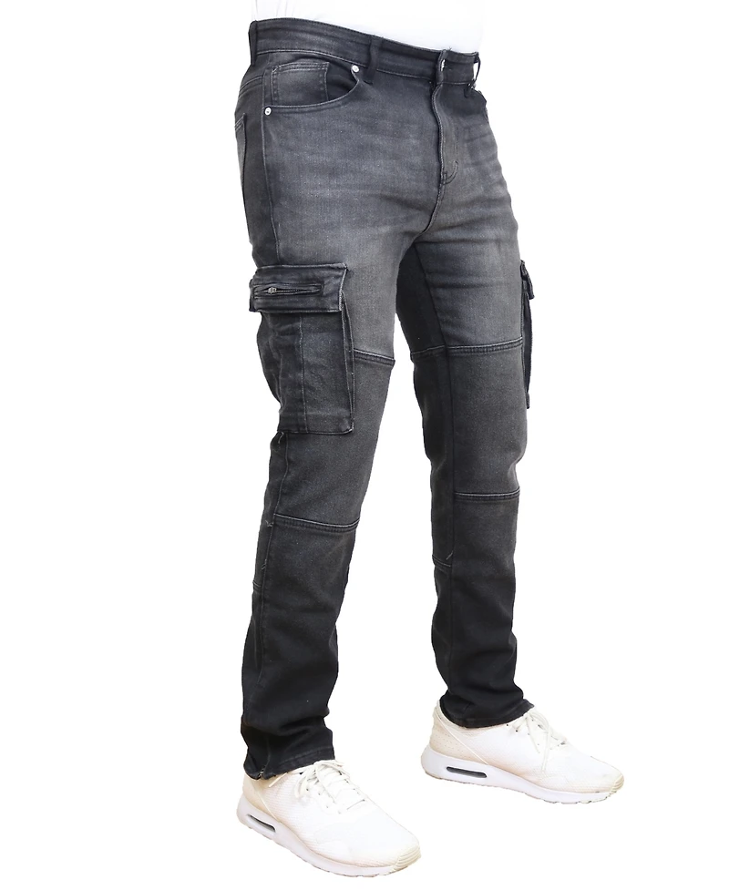 Blue Ice Men's Stretch Cargo Pocket Jeans