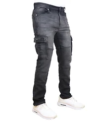 Blue Ice Men's Stretch Cargo Pocket Jeans