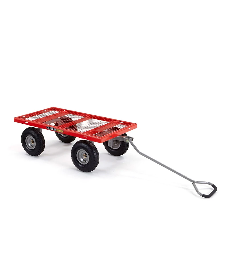 Gorilla Carts Gorilla Cart 800 Pound Capacity Heavy Duty Steel Mesh Utility Wagon Cart, Red