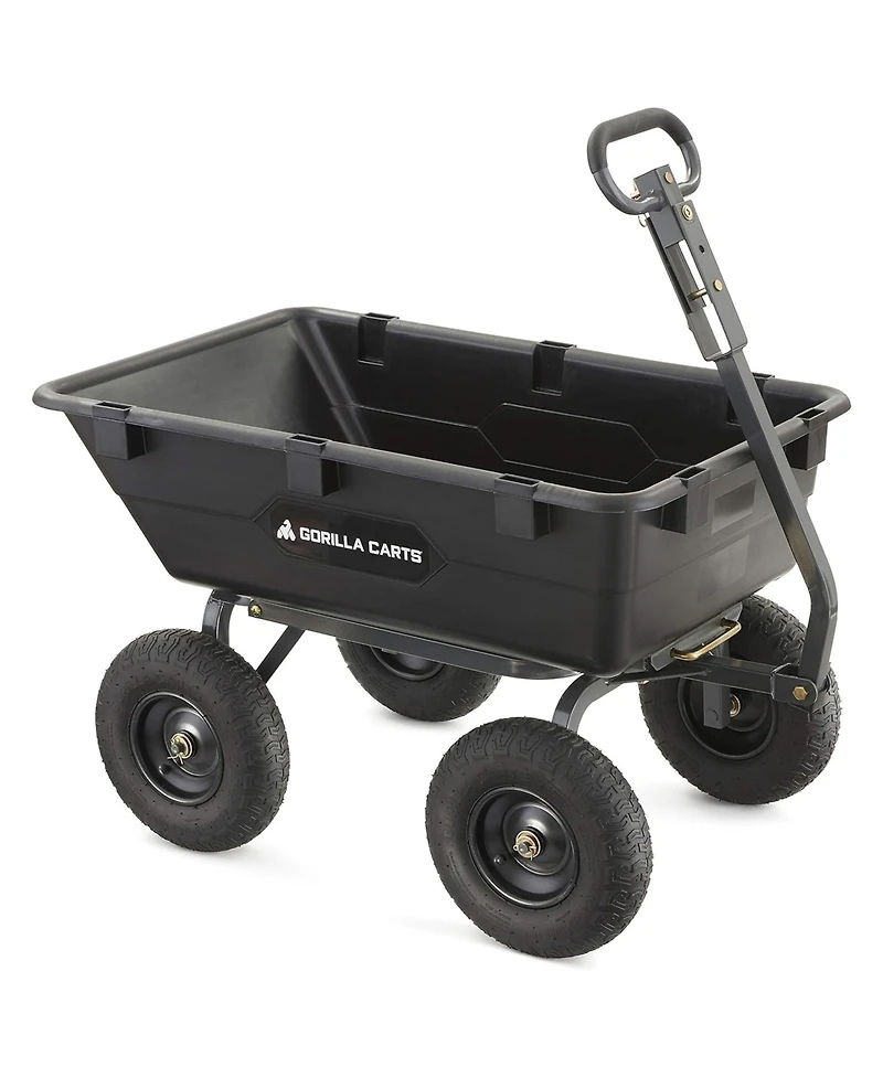 Gorilla Carts Poly Garden Dump Cart Camping Beach Wagon, 1200 Pound Capacity