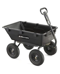 Gorilla Carts Poly Garden Dump Cart Camping Beach Wagon, 1200 Pound Capacity
