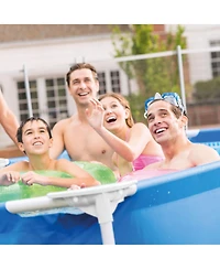 Intex 14.75' x 33" Rectangular Frame Above Ground Outdoor Backyard Swimming Pool
